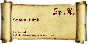 Száva Márk névjegykártya