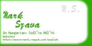 mark szava business card